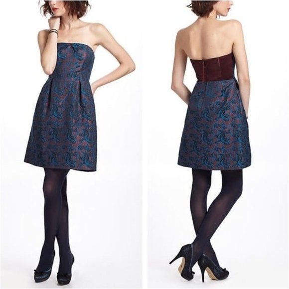 Anthropologie Dresses & Skirts - Anthropologie Leifnotes Paprika Brocade Dress 6P